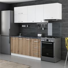 Minar 220 Cm Mutfak Dolabı Beyaz Dore 220-D8