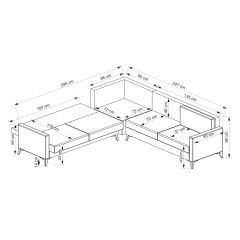 Kristal (3+K+2) L Köşe Koltuk Takımı