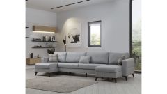 Kristal (D+3+D) Uzanmalı Köşe Koltuk Takımı