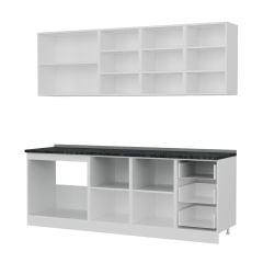 Minar 225 Cm Mutfak Dolabı Beyaz Antrasit 225-A1