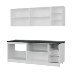 Minar 225 Cm Mutfak Dolabı Beyaz Antrasit 225-A2