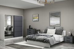 Kale Yatak Odası Set 58 Beyaz Antrasit