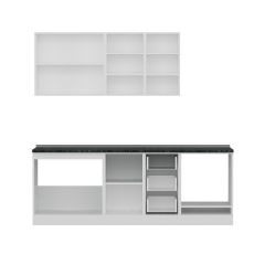 Minar 225 Cm Mutfak Dolabı Beyaz Antrasit 225-A3