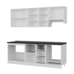 Minar 225 Cm Mutfak Dolabı Beyaz Antrasit 225-A5