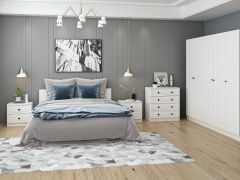 Kale Yatak Odası Set 63 Beyaz Mebran