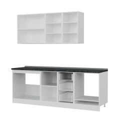 Minar 225 Cm Mutfak Dolabı Beyaz Dore 225-D3