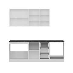 Minar 225 Cm Mutfak Dolabı Beyaz Dore 225-D6