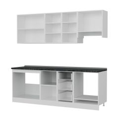 Minar 225 Cm Mutfak Dolabı Beyaz Dore 225-D8