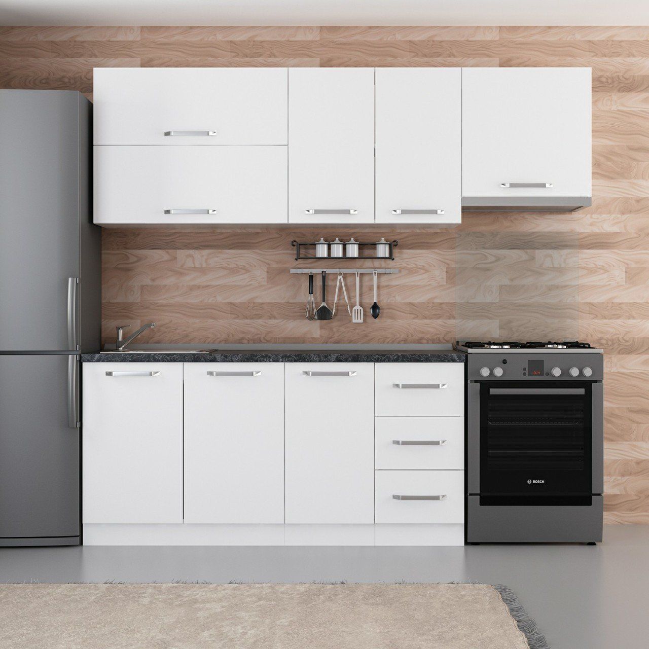 Minar 230 Cm Mutfak Dolabı Beyaz 230-B4