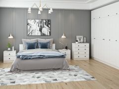 Kale Yatak Odası Set 76 Beyaz Mebran