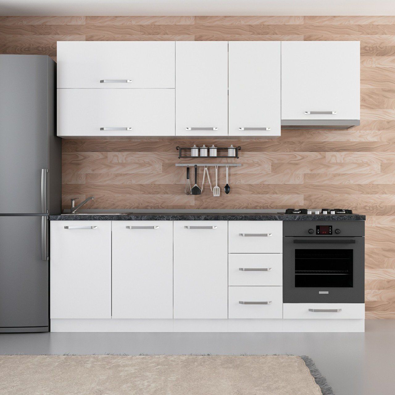 Minar 230 Cm Mutfak Dolabı Beyaz 230-B5