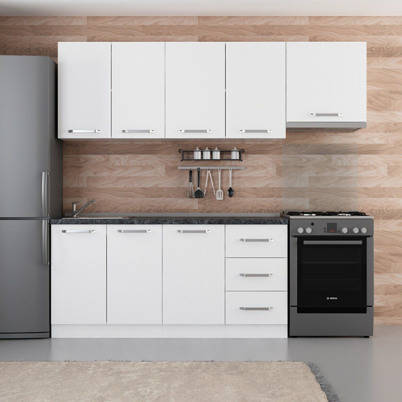 Minar 230 Cm Mutfak Dolabı Beyaz 230-B7