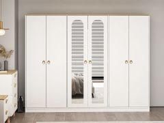 Lotus Bohem Tarz 6 Kapaklı Gardrop - Artisan/Beyaz