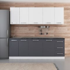 Minar 230 Cm Mutfak Dolabı Beyaz Antrasit 230-A1