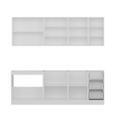 Minar 230 Cm Mutfak Dolabı Beyaz Antrasit 230-A1