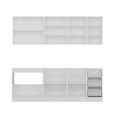 Minar 230 Cm Mutfak Dolabı Beyaz Antrasit 230-A2