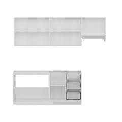 Minar 230 Cm Mutfak Dolabı Beyaz Antrasit 230-A4