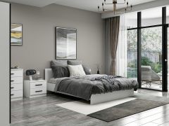 Kale Yatak Odası Set 84 Beyaz Cam Kapak