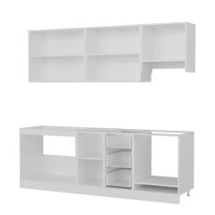 Minar 230 Cm Mutfak Dolabı Beyaz Antrasit 230-A5