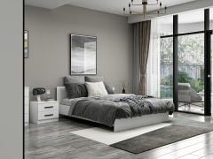 Kale Yatak Odası Set 85 Beyaz Cam Kapak