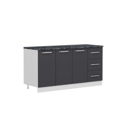 Minar 160 Cm Mutfak Dolabı Beyaz Antrasit 160-A1-Alt Modül