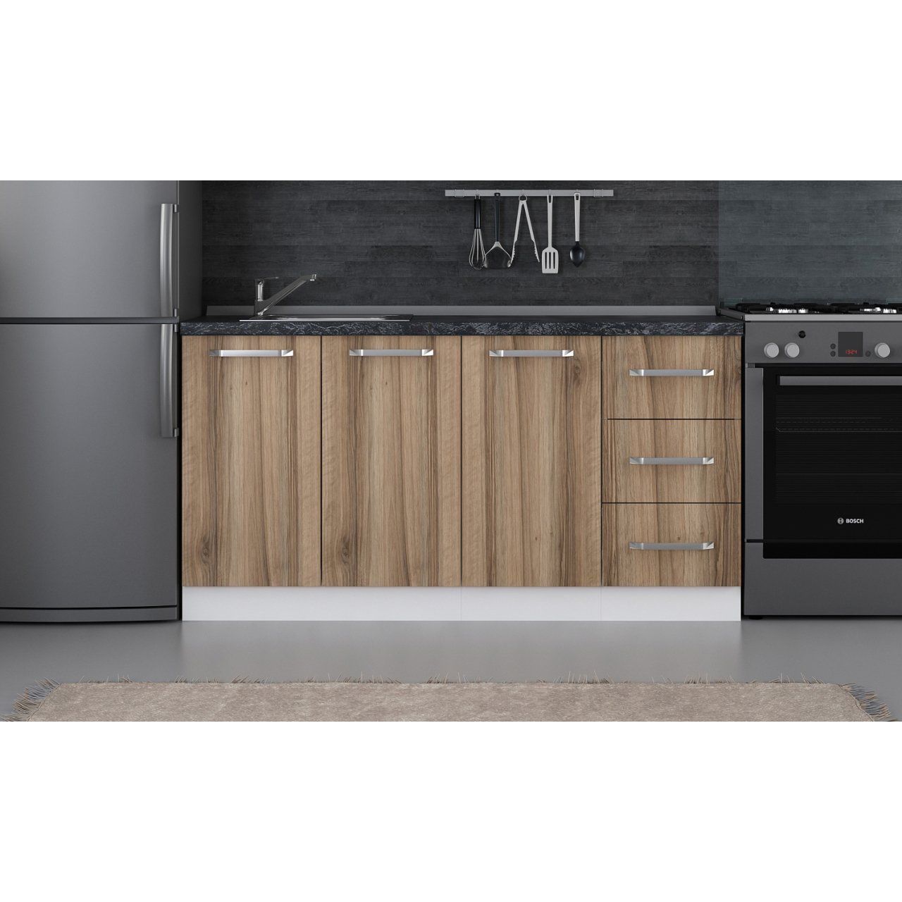 Minar 160 Cm Mutfak Dolabı Beyaz Dore 160-D1-Alt Modül