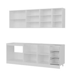 Minar 230 Cm Mutfak Dolabı Beyaz Dore 230-D1