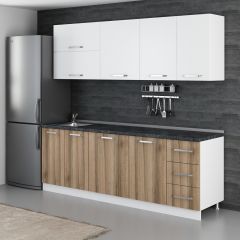 Minar 230 Cm Mutfak Dolabı Beyaz Dore 230-D2