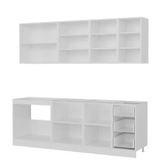 Minar 230 Cm Mutfak Dolabı Beyaz Dore 230-D2