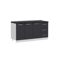 Minar 165 Cm Mutfak Dolabı Beyaz Antrasit 165-A1-Alt Modül