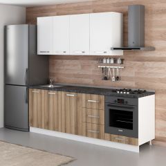 Minar 230 Cm Mutfak Dolabı Beyaz Dore 230-D6