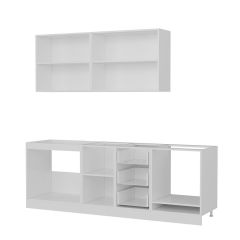 Minar 230 Cm Mutfak Dolabı Beyaz Dore 230-D6