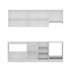 Minar 230 Cm Mutfak Dolabı Beyaz Dore 230-D8