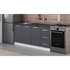 Minar 170 Cm Mutfak Dolabı Beyaz Antrasit 170-A1 -Alt Modül