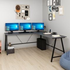 Team L Köşe Çalışma Masası - Antrasit