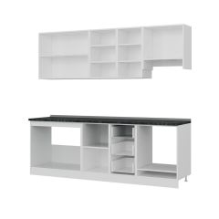 Minar 235 Cm Mutfak Dolabı Beyaz Antrasit 235-A5