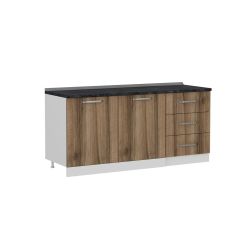 Minar 180 Cm Mutfak Dolabı Beyaz Dore 180-D1-Alt Modül