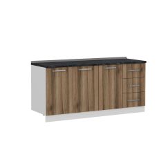 Minar 180 Cm Mutfak Dolabı Beyaz Dore 180-D2-Alt Modül