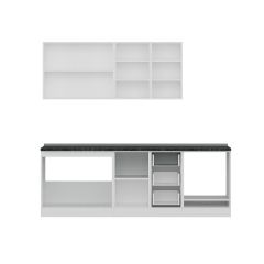 Minar 235 Cm Mutfak Dolabı Beyaz Dore 235-D6