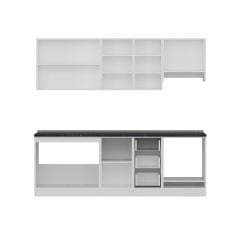 Minar 235 Cm Mutfak Dolabı Beyaz Dore 235-D8