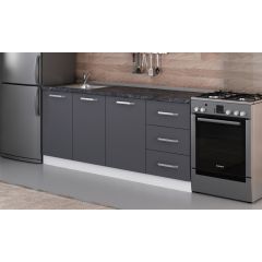 Minar 190 Cm Mutfak Dolabı Beyaz Antrasit 190-A1-Alt Modül