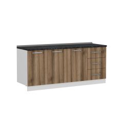 Minar 190 Cm Mutfak Dolabı Beyaz Dore 190-D1-Alt Modül