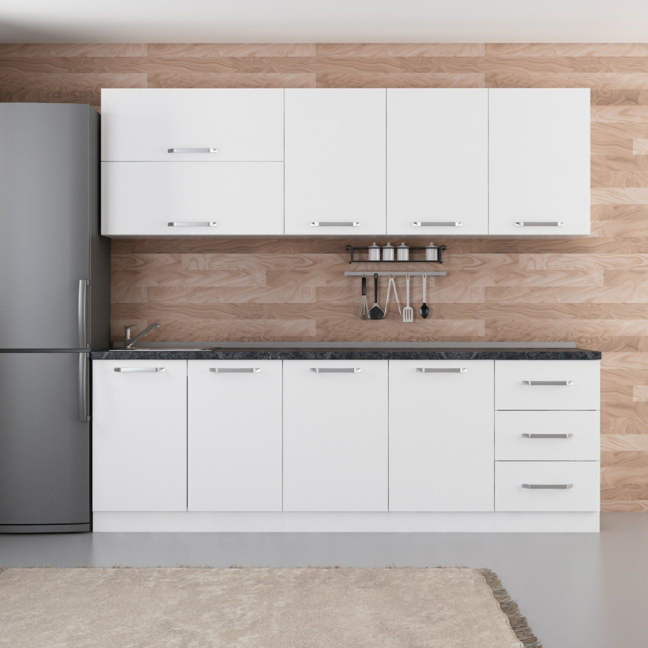 Minar 240 Cm Mutfak Dolabı Beyaz 240-B2