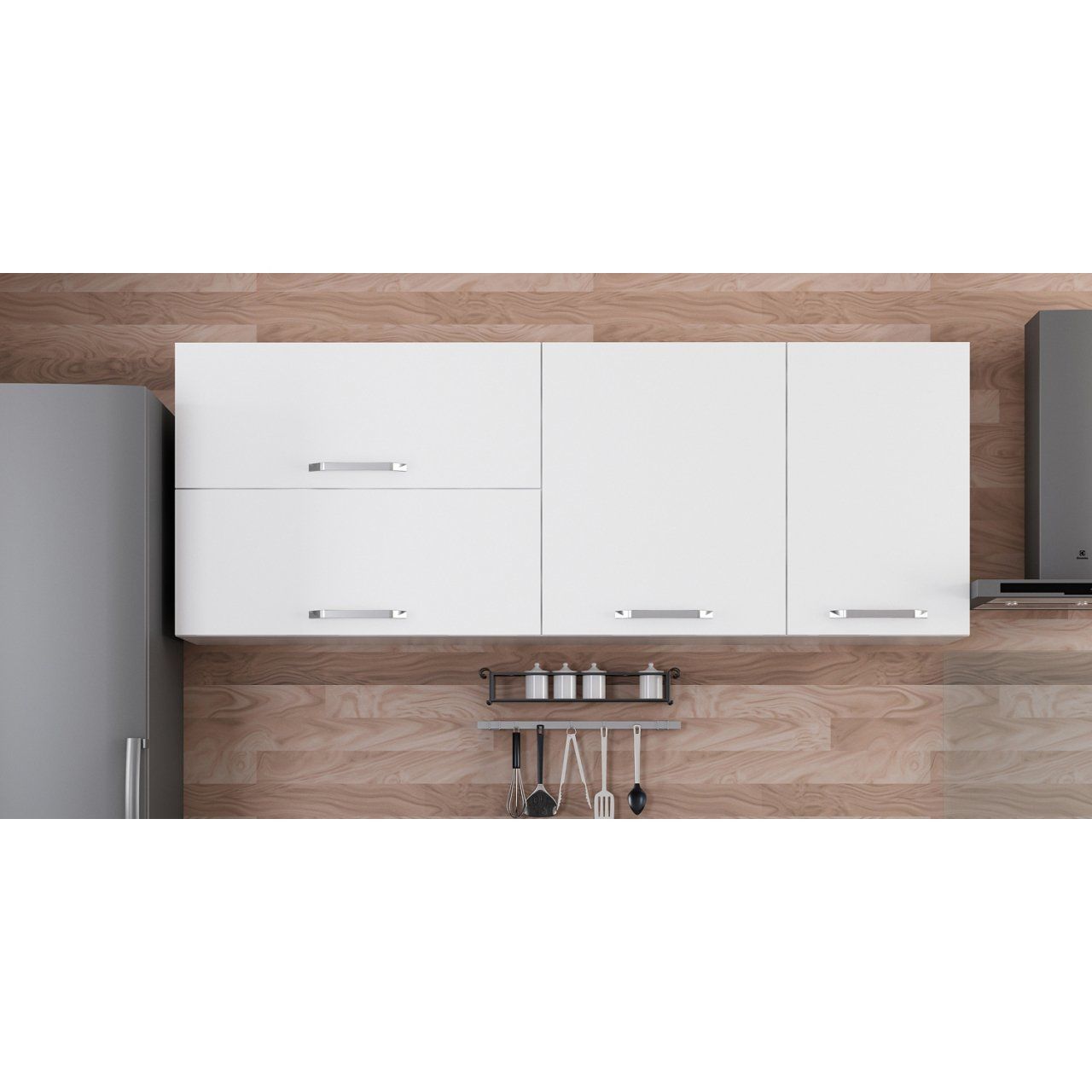 Minar 195 Cm Mutfak Dolabı Beyaz 195-B2-Üst Modül