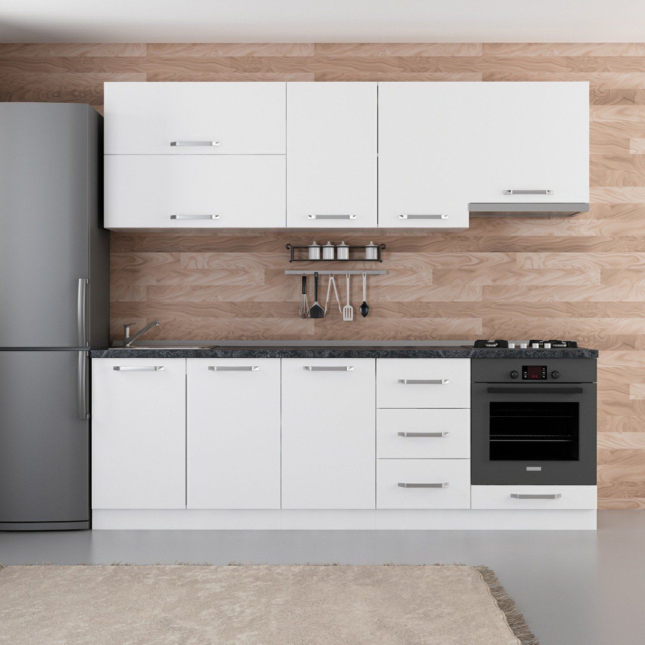 Minar 240 Cm Mutfak Dolabı Beyaz 240-B6