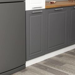 MİNAR 45 CM MUTFAK BOY DOLABI BEYAZ ANTRASİT D45-MCBA1