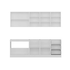 Minar 240 Cm Mutfak Dolabı Beyaz Antrasit 240-A1