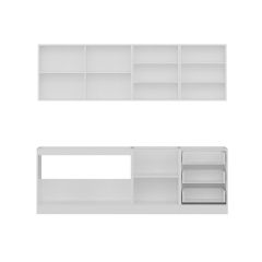 Minar 240 Cm Mutfak Dolabı Beyaz Antrasit 240-A3