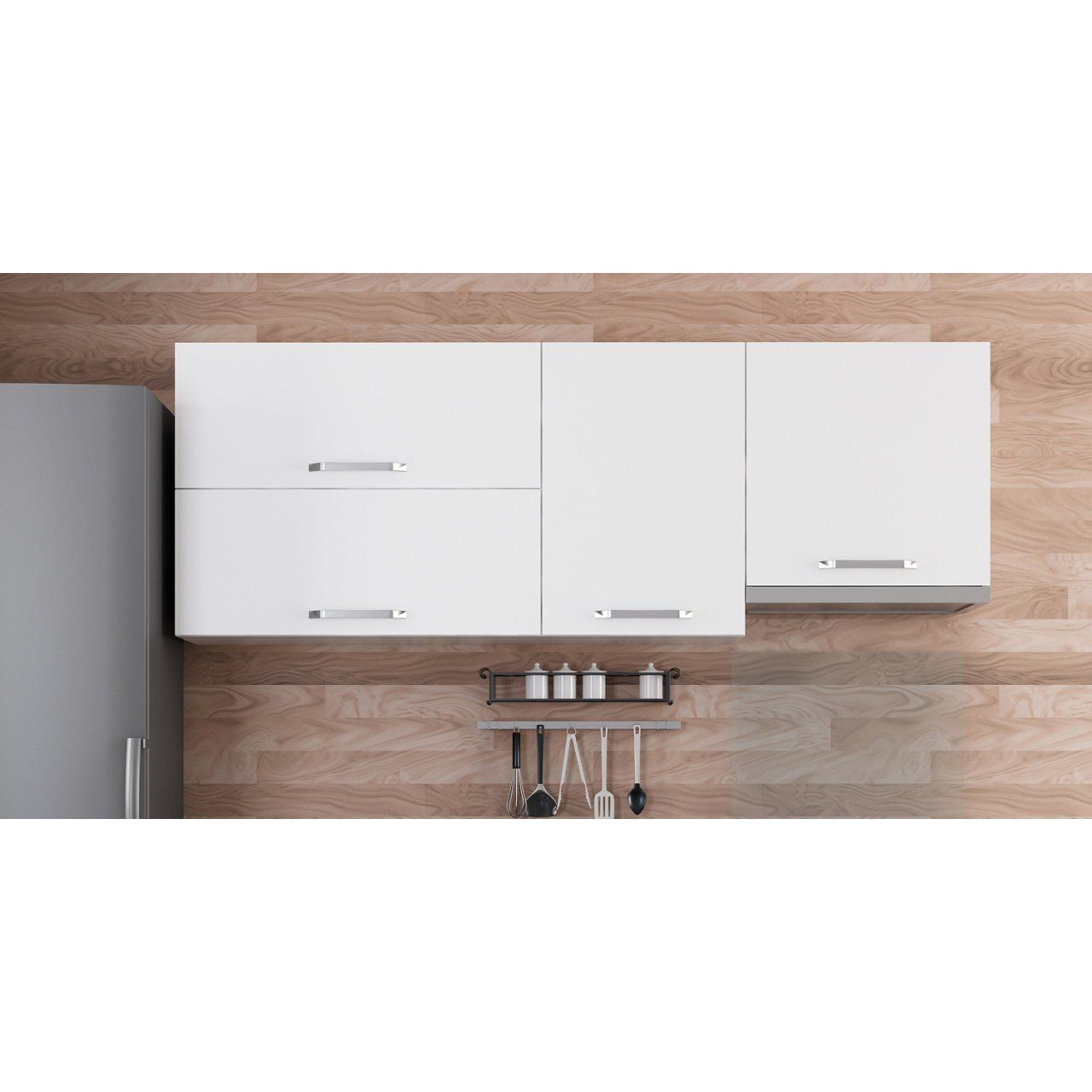 Minar 200 Cm Mutfak Dolabı Beyaz 200-B7-Üst Modül