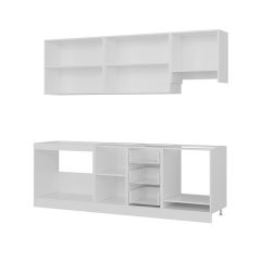 Minar 240 Cm Mutfak Dolabı Beyaz Antrasit 240-A6